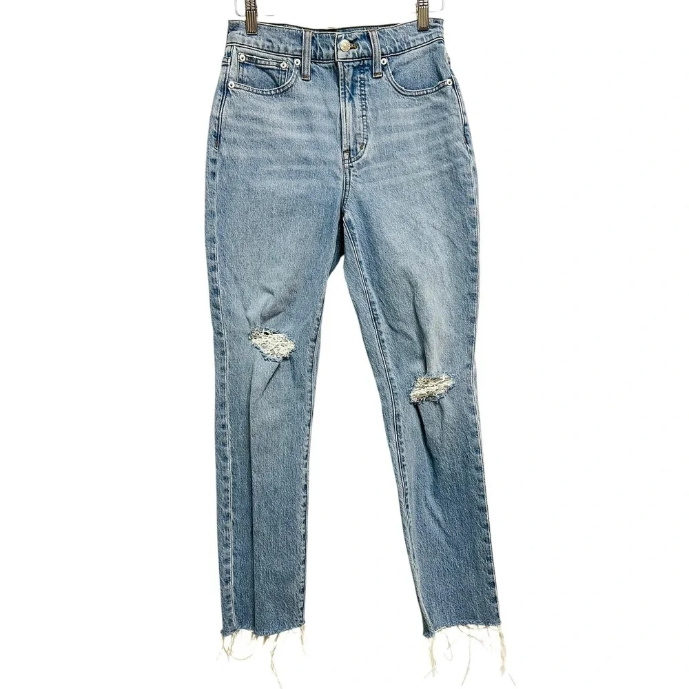 Madewell Perfect Vintage Jeans Womens 25 Light Wash High-Rise Straight